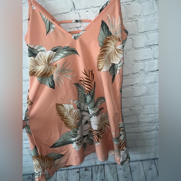 emery rose orange & green floral sleeveless blouse size XS - Picture 10 of 10